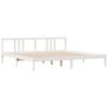 vidaXL Cadre de lit sans matelas blanc 200x200 cm bois massif de pin