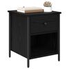 vidaXL Cabinet de chevet Ch&ecirc;ne noir 40 x 42 x 50 cm Bois d'ing&eacute;nierie