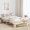 vidaXL Cadre de lit avec t&ecirc;te de lit Naturel 75 x 190 cm Pin massif