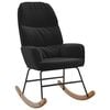 vidaXL Fauteuil &agrave; bascule velours noir