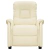 vidaXL Fauteuil de massage Cr&egrave;me Similicuir