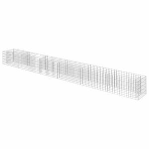 vidaXL Lit sur&eacute;lev&eacute; &agrave; gabion Acier galvanis&eacute; 540x50x50 cm