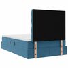 vidaXL Lit avec rangement et matelas Bleu fonc&eacute; 120 x 200 cm Velours