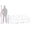 vidaXL Canap&eacute; &agrave; 3 places Noir 180 cm Tissu
