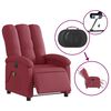 vidaXL Fauteuil de massage inclinable &eacute;lectrique Rouge bordeaux Tissu