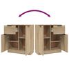 vidaXL Buffets 2 pcs Ch&ecirc;ne sonoma 60x30x70 cm Bois d'ing&eacute;nierie