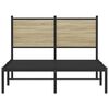 vidaXL Cadre de lit en métal sans matelas chêne sonoma 120x190 cm