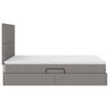 vidaXL Lit avec rangement et matelas Taupe 140 x 190 cm Polyester
