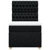 vidaXL Sommier &agrave; lattes de lit et matelas Noir 80x200 cm Tissu