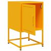 vidaXL Tables de chevet 2 pcs jaune moutarde 36x39x60,5 cm acier