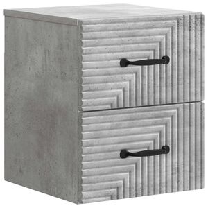vidaXL Cabinet de chevet mural Gris b&eacute;ton 34,5 x 33 x 40 cm