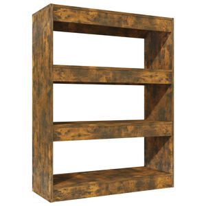 vidaXL Biblioth&egrave;que/S&eacute;parateur de pi&egrave;ce ch&ecirc;ne fum&eacute; bois d'ing&eacute;nierie