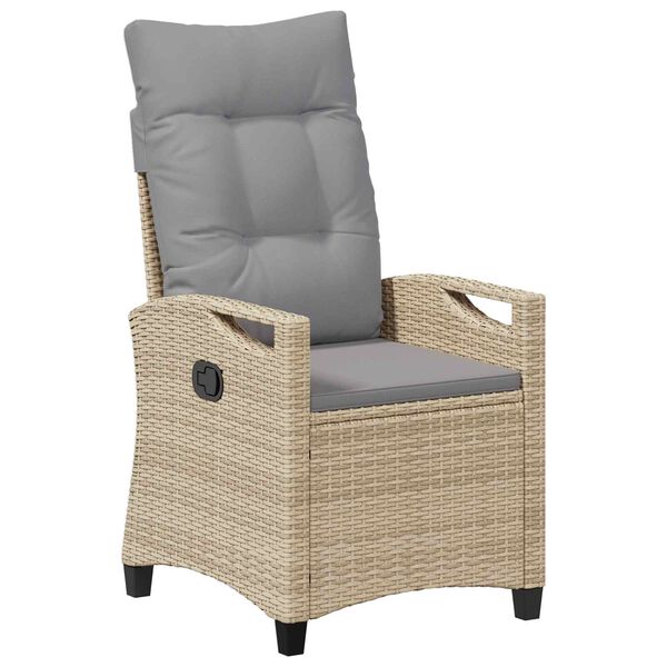 vidaXL Chaise de jardin 2 pcs Beige et Gris clair 56 x 60 x 112 cm