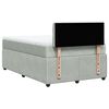 vidaXL Sommier &agrave; lattes de lit et matelas gris clair 120x190cm velours