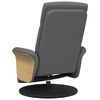 vidaXL Fauteuil inclinable de massage et repose-pieds gris fonc&eacute; tissu