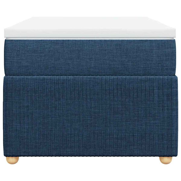 vidaXL Sommier &agrave; lattes de lit avec matelas Bleu 90x190 cm Tissu