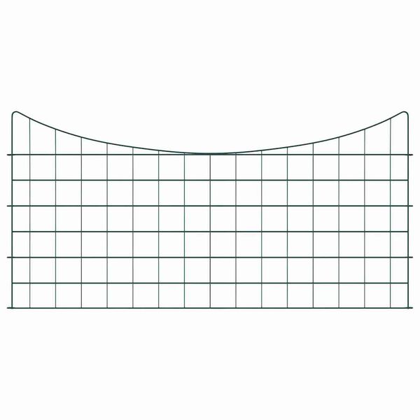 vidaXL Ensemble de cl&ocirc;ture de jardin 5 pcs Vert 100 x 50 cm Acier