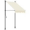 vidaXL Auvent r&eacute;tractable cr&egrave;me 100x150 m tissu et acier