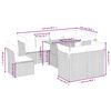 vidaXL Salon de jardin avec coussins 9 pcs beige r&eacute;sine tress&eacute;e