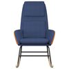 vidaXL Chaise &agrave; bascule Bleu Tissu