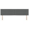 vidaXL T&ecirc;te de lit avec t&ecirc;te de lit Gris fonc&eacute; 180 cm Cuir synth&eacute;tique