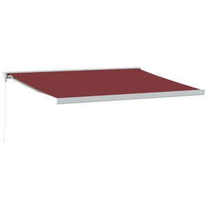 vidaXL Auvent manuel r&eacute;tractable bordeaux 400x300 cm