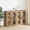 vidaXL Armoires Murailles 2 pcs ch&ecirc;ne artisanal 69,5 x 34 x 90 cm
