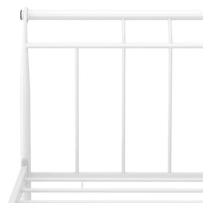 vidaXL Cadre de lit sans matelas blanc métal 160x200 cm