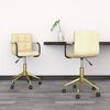 vidaXL Chaises pivotantes &agrave; manger lot de 2 cr&egrave;me velours