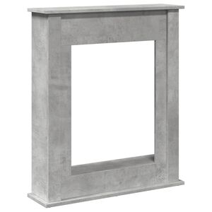VidaXL Cadre de chemin&eacute;e gris b&eacute;ton 75x20x87,5 cm bois d'ing&eacute;nierie