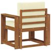 vidaXL Canap&eacute; d&rsquo;ext&eacute;rieur Bois d'acacia massif et polyester Naturel