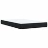 vidaXL Sommier &agrave; lattes de lit avec matelas noir 120x190 cm velours