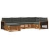 vidaXL Ensemble de canap&eacute;s d'ext&eacute;rieur 6 pc Naturel et Anthracite