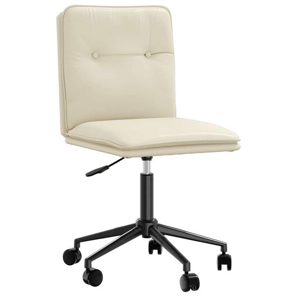 vidaXL Chaises &agrave; manger lot de 4 cr&egrave;me similicuir