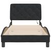 vidaXL Cadre de lit avec LED sans matelas noir 90x190 cm velours
