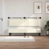 vidaXL T&ecirc;te de lit suspendue Montage mural Uni Cr&egrave;me 170 x 55 x 5 cm