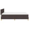vidaXL Lit &agrave; ressort LED avec matelas Marron fonc&eacute; 140 x 200 cm tissu