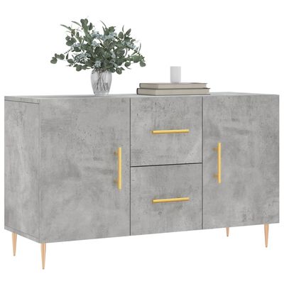 vidaXL Buffet gris béton 100x36x60 cm bois d'ingénierie