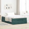 vidaXL Lit ottoman avec matelas vert fonc&eacute; 120x190 cm velours