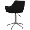 vidaXL Chaises pivotantes &agrave; manger lot de 2 Noir Tissu