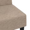 vidaXL Canap&eacute;-lit &agrave; 2 places avec tabouret Taupe Tissu microfibre