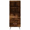 vidaXL Buffet haut Ch&ecirc;ne fum&eacute; 34,5x34x180 cm Bois d'ing&eacute;nierie