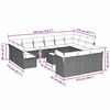 vidaXL Salon de jardin avec coussins 14 pcs gris clair r&eacute;sine tress&eacute;e