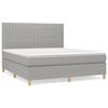 vidaXL Sommier &agrave; lattes de lit avec matelas Gris clair 160x200cm Tissu