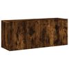 vidaXL Meuble TV mural ch&ecirc;ne fum&eacute; 100x30x41 cm
