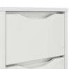 vidaXL Table de chevet avec tiroir Blanc brillant 30,5 x 30 x 43 cm