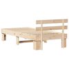 vidaXL Cadre de lit avec t&ecirc;te de lit Naturel 75 x 190 cm Pin massif