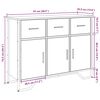 vidaXL Buffet ch&ecirc;ne fum&eacute; 97x32,5x74,5 cm bois d'ing&eacute;nierie