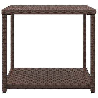 vidaXL Table d'appoint marron 55x45x49 cm résine tressée