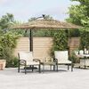 vidaXL Parasol de jardin avec m&acirc;t en acier marron 290x290x238 cm